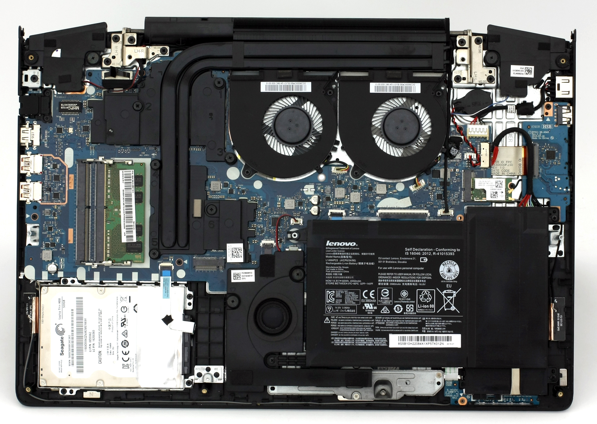 Inside Lenovo Y700 (15") disassembly, photos and upgrade options | LaptopMedia.com