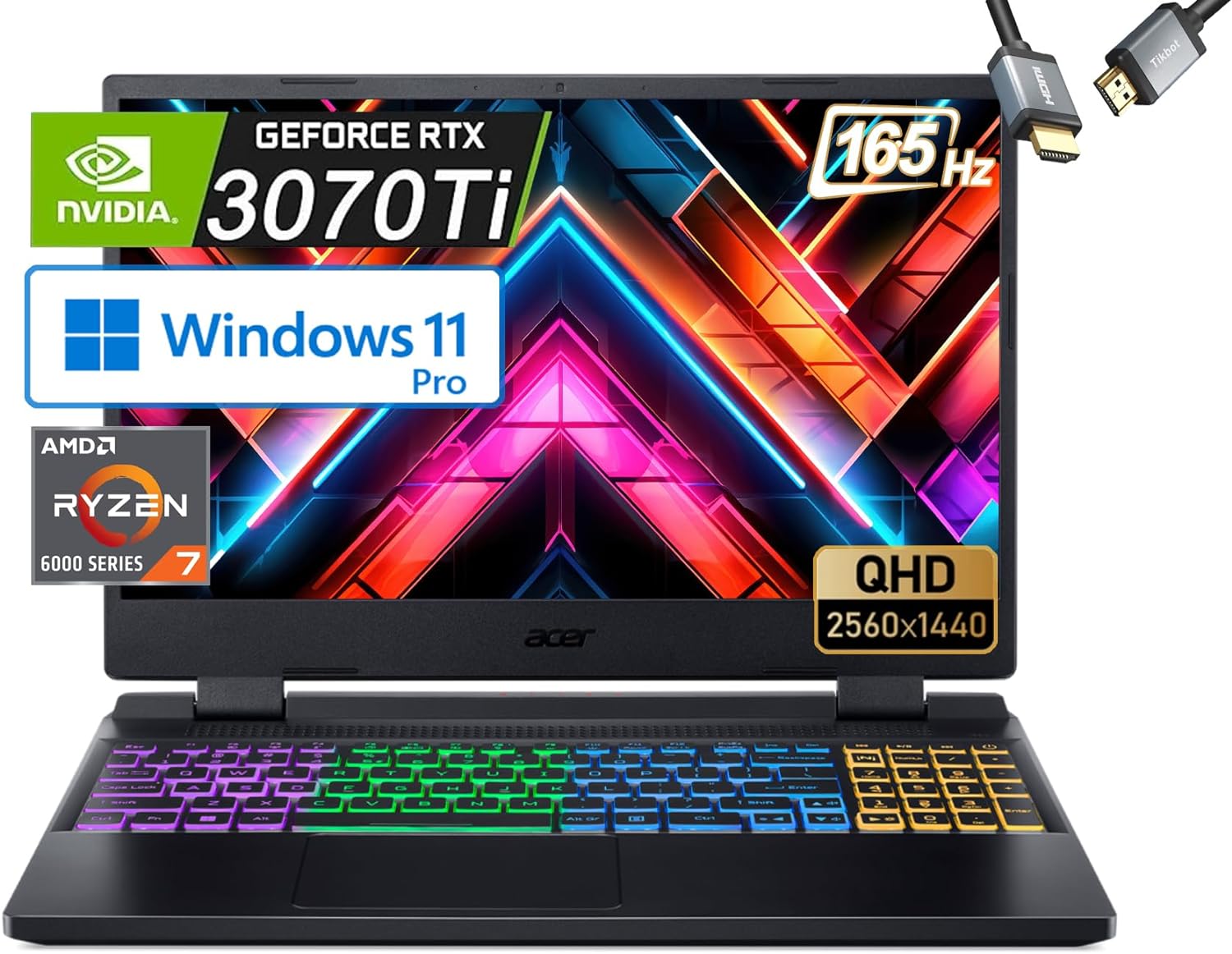 Acer Nitro Ryzen H Geforce Rtx Ti Laptop Qhd