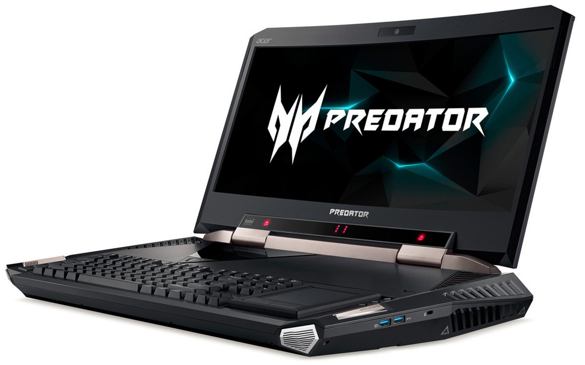 Acer Predator 21X - i7-7820HK · NVIDIA GeForce GTX 1080 · 21.0, WFHD (2560  x 1080), IPS · 1TB SSD PCIe · 1TB HDD, 7200 rpm · 64GB DDR4 · Windows 10  Home
