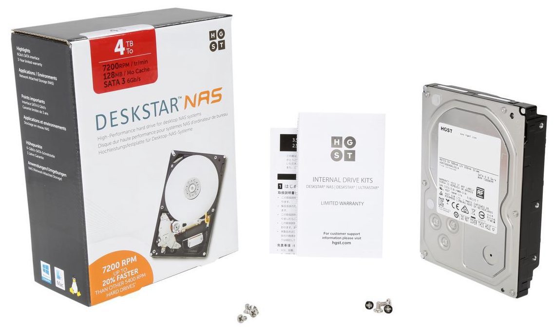 HGST Deskstar NAS 4TB 0S04005 4枚セット HGST Deskstar NAS 4TB 0S04005 4枚セット
