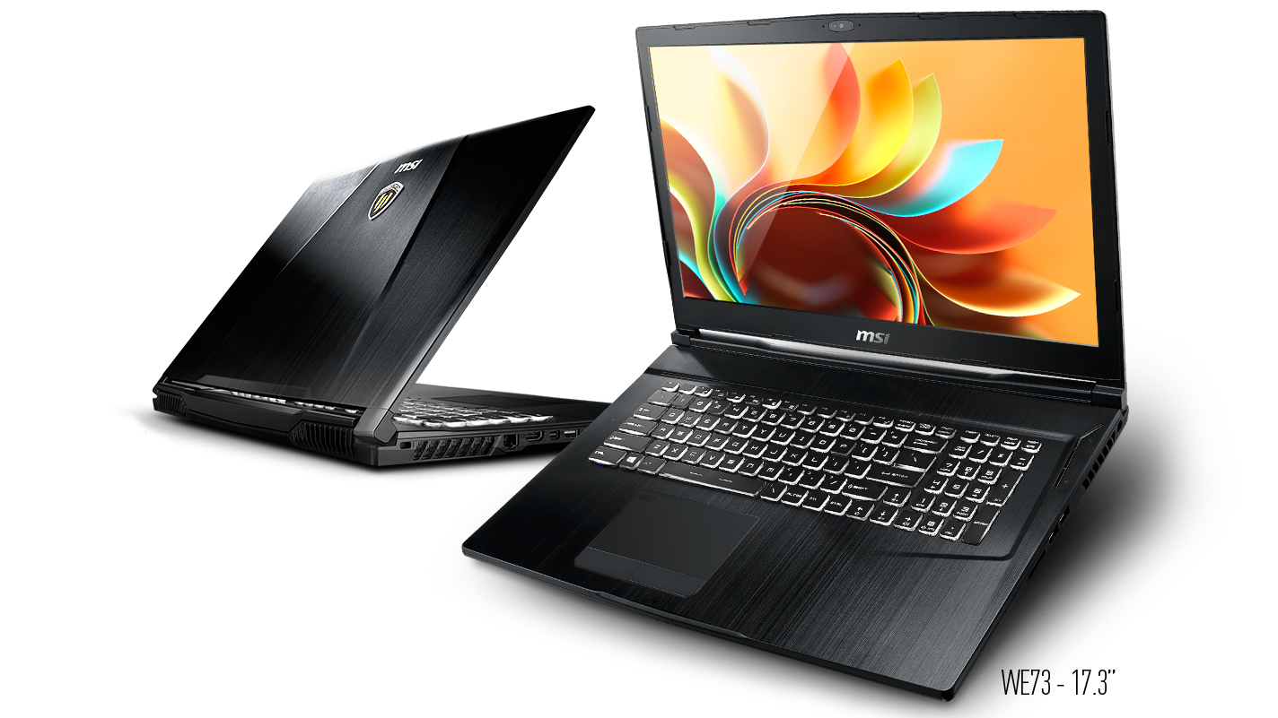 The new MSI WE73 series for engineering, 3D modeling, designing