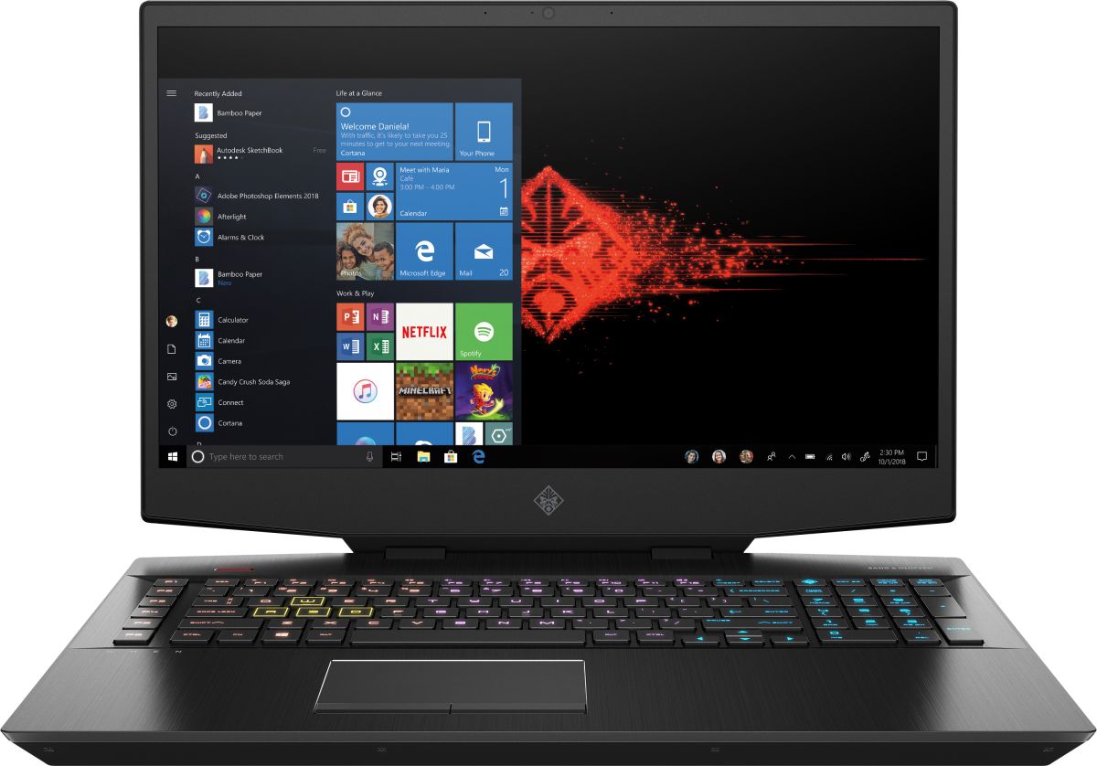 HP OMEN 17 - i9-10885H · RTX 2080 SUPER · 17.3”, Full HD (1920 x