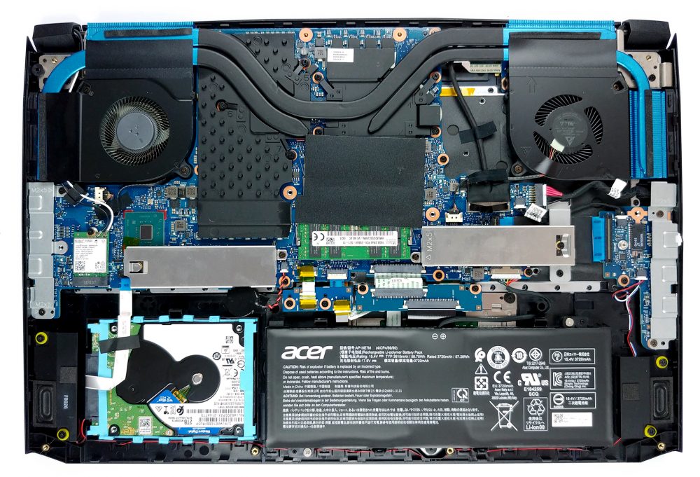 Inside Acer Predator Helios 300 17 (2019, PH317-53) - disassembly and ...