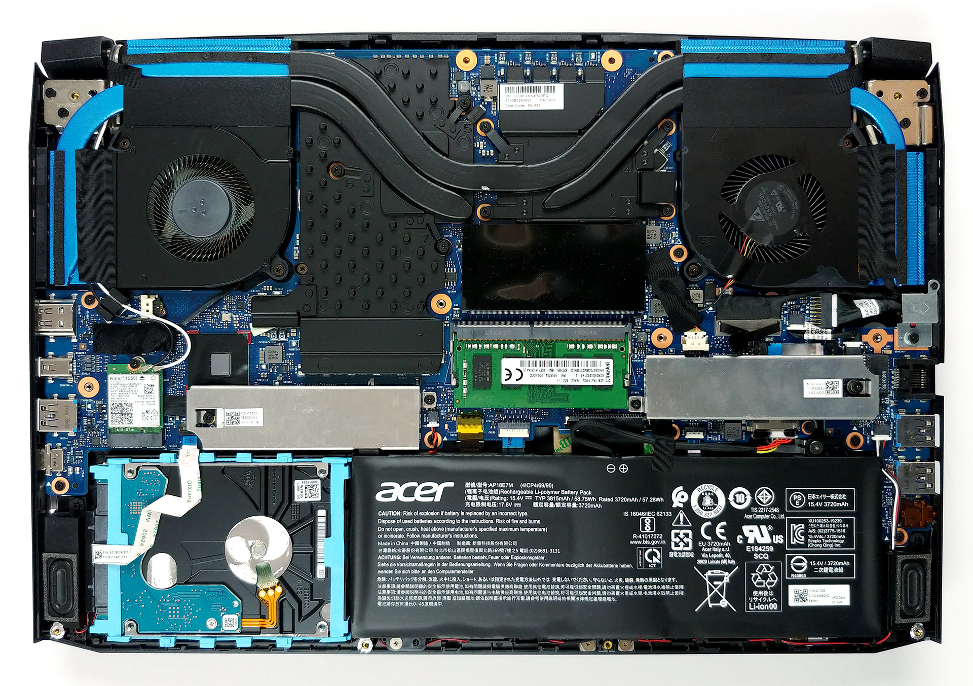 Acer Predator Helios 300 (2019) - disassembly and upgrade options |