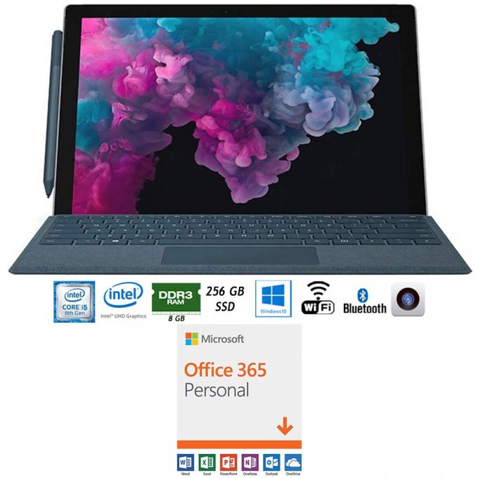 Microsoft Surface Pro 6 - i5-8250U · UHD Graphics 620 · 12.3