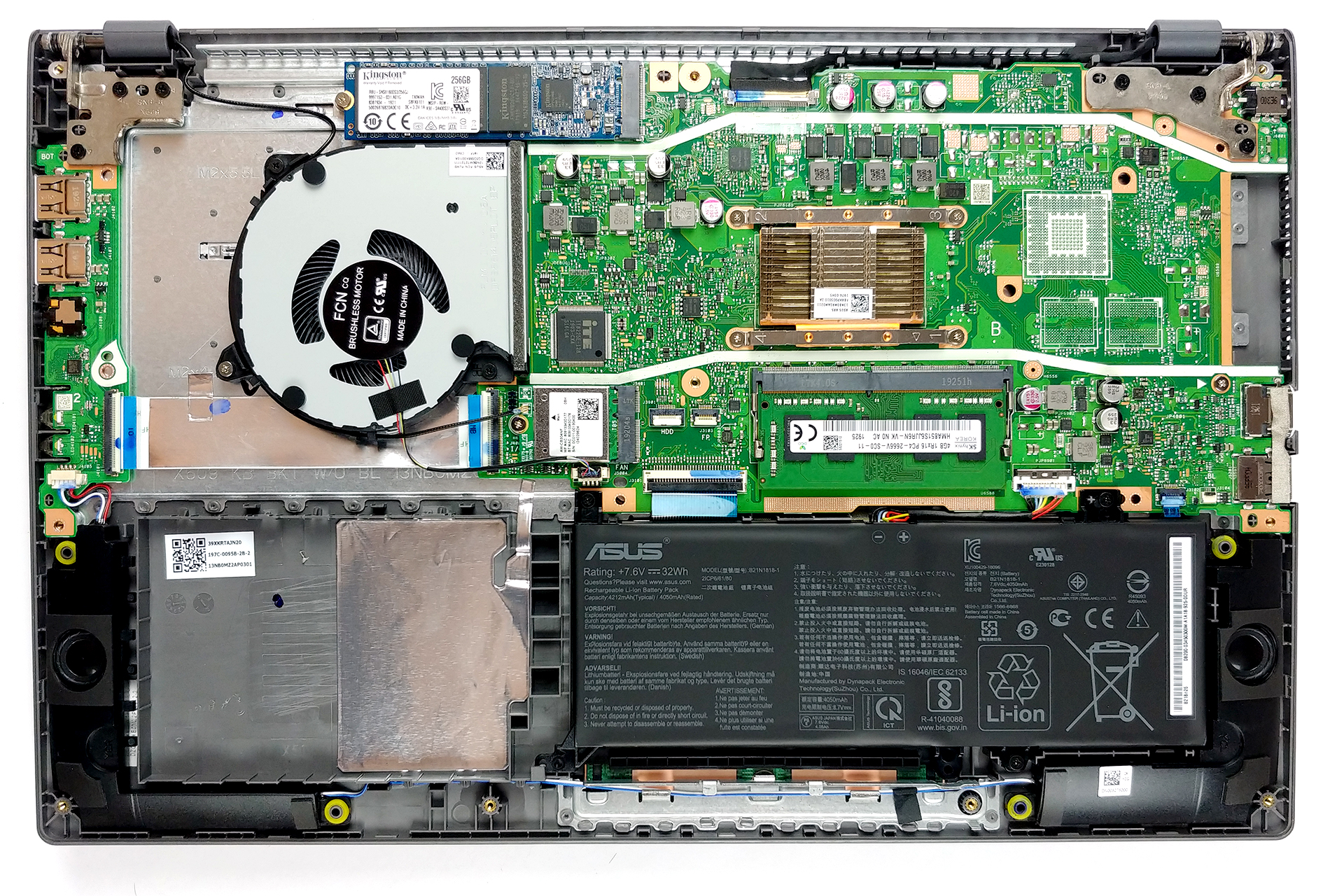 ASUS X509 - disassembly and upgrade options | LaptopMedia.com