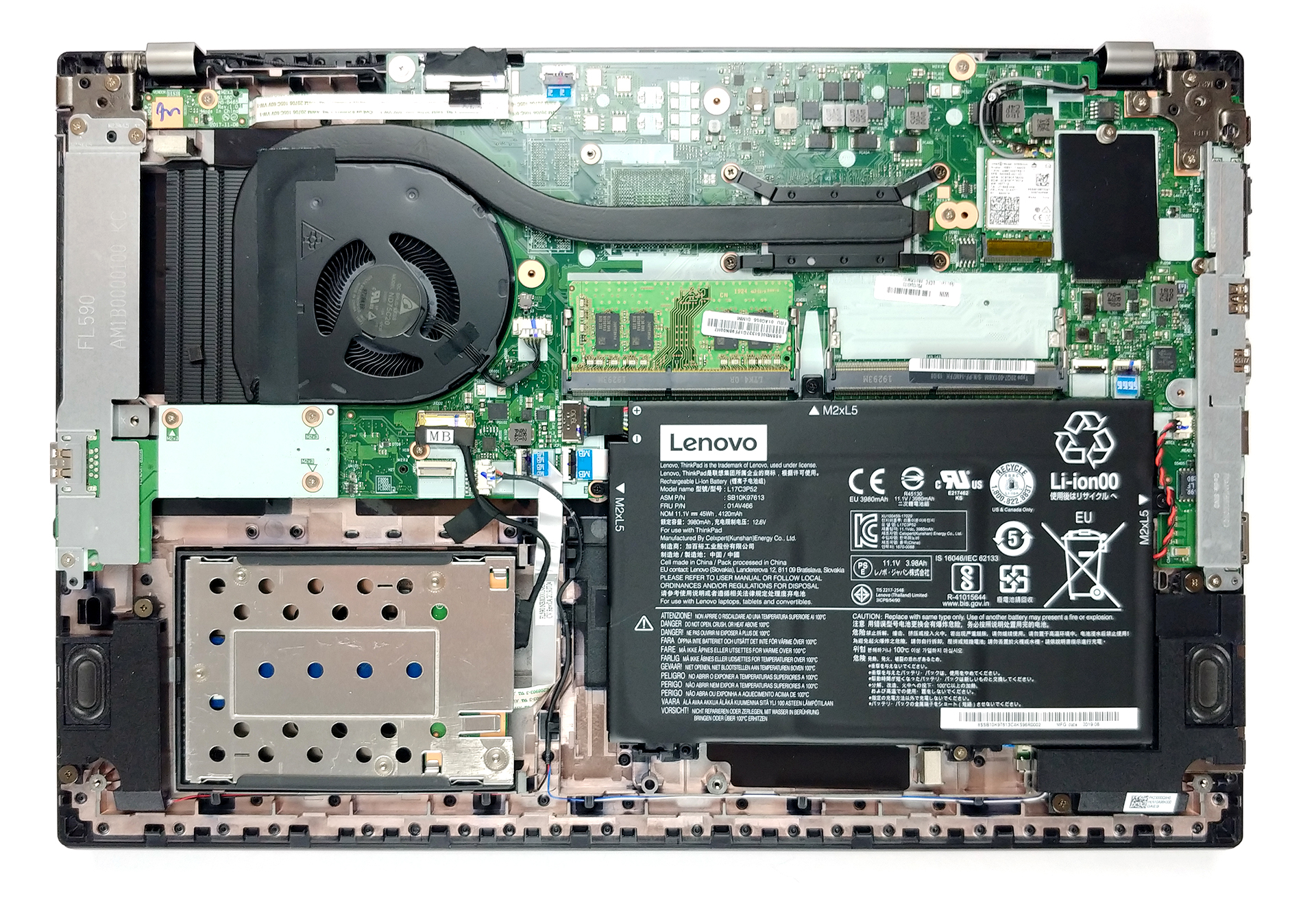 Interpretive Roux selv Inside Lenovo ThinkPad L590 - disassembly and upgrade options |  LaptopMedia.com
