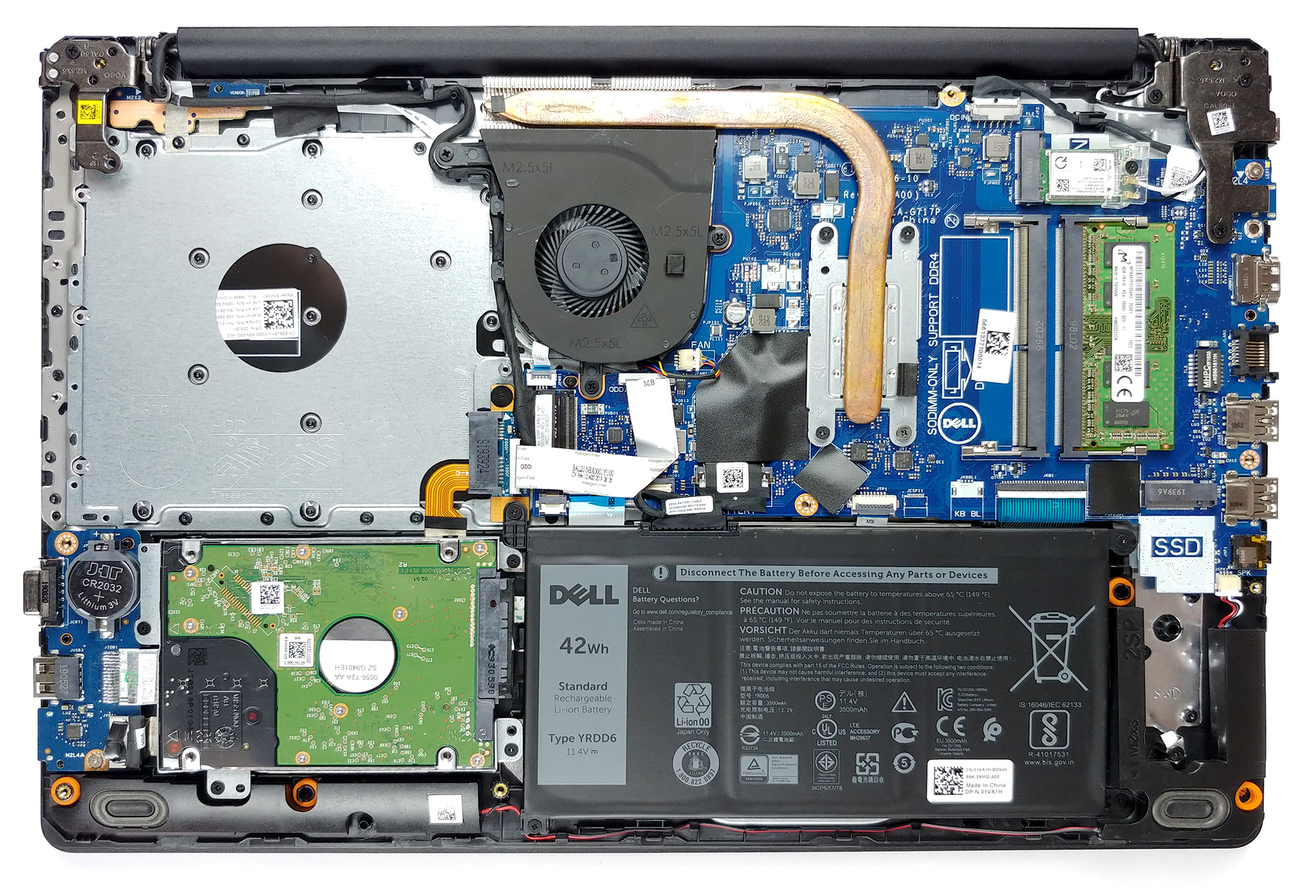 Inside Dell Vostro 3590 - disassembly and upgrade options 