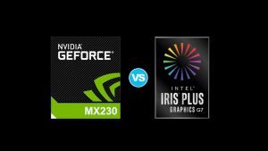 NVIDIA GeForce MX230 vs Intel Iris Plus G7 when the latter is