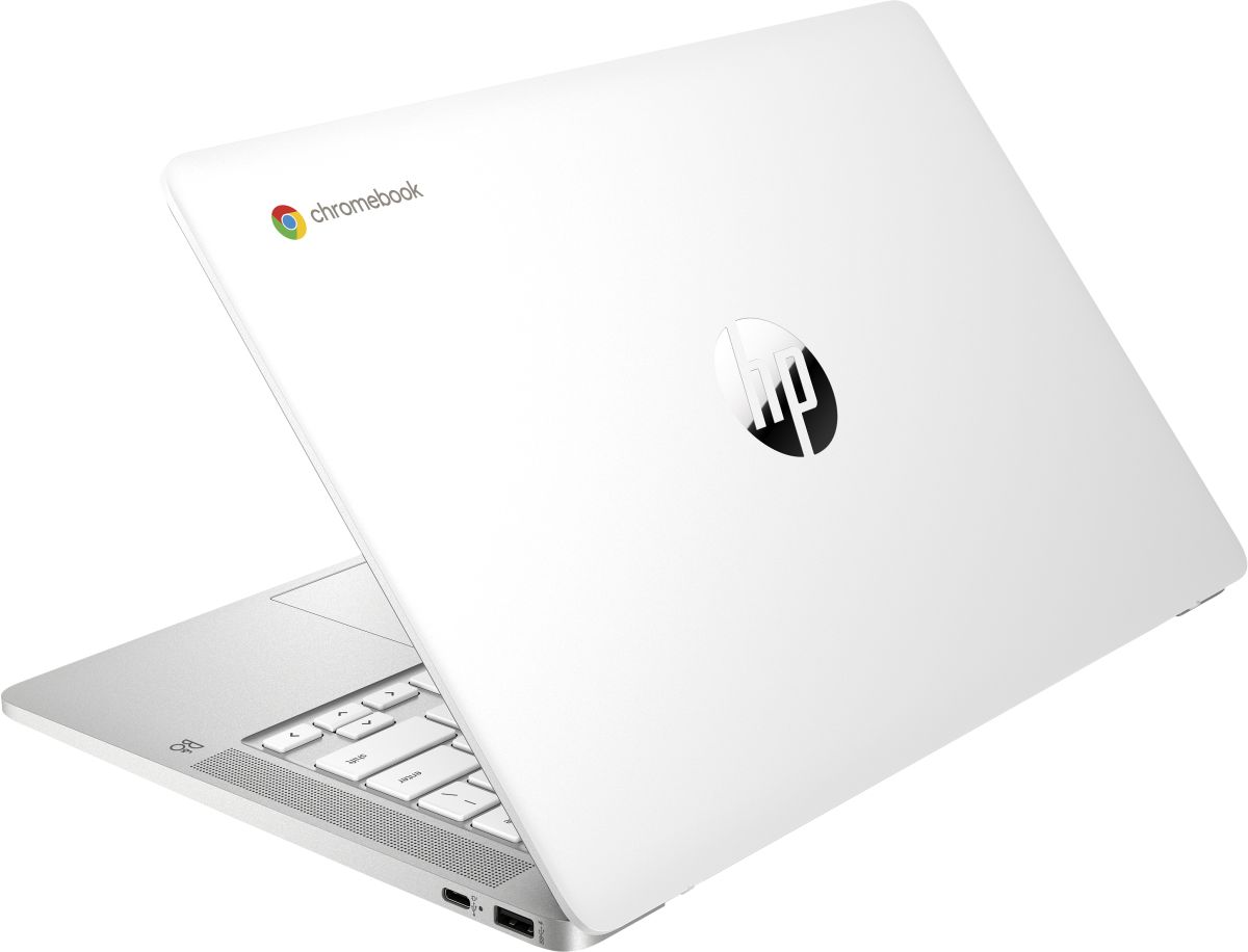 HP Chromebook 14 - Pentium · N5030 · 2400 TN x OS UHD MHz 768), (1366 · 4GB · Chrome LPDDR4, Silver HD eMMC 14.0”, Graphics · 605 64GB