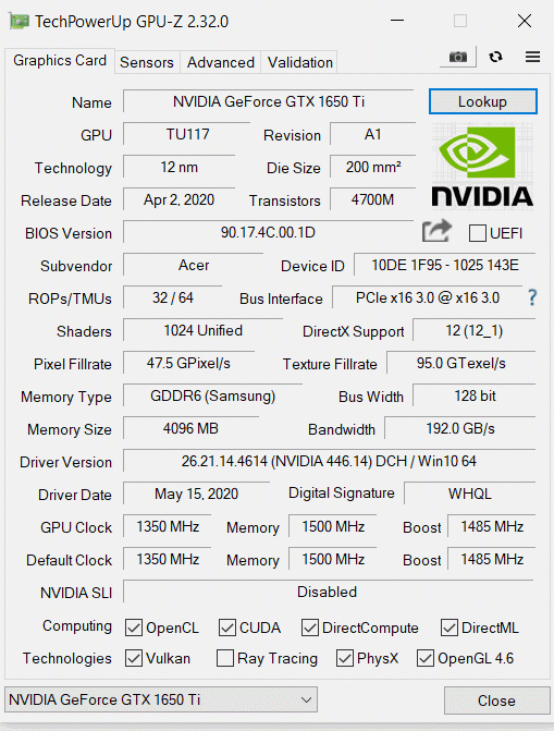 Geforce gtx discount 1650 game test