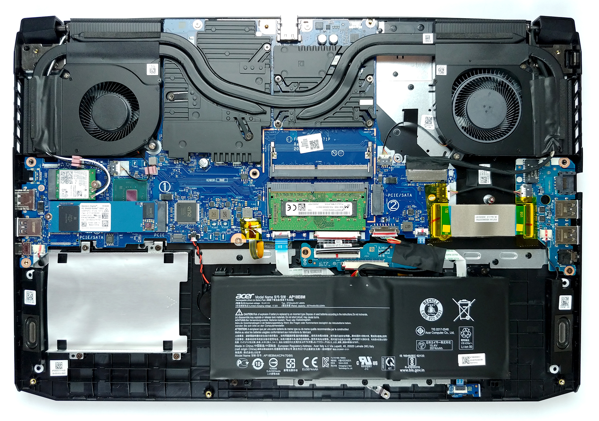 Acer Nitro 5 (AN517-52) - disassembly and upgrade options | LaptopMedia.com