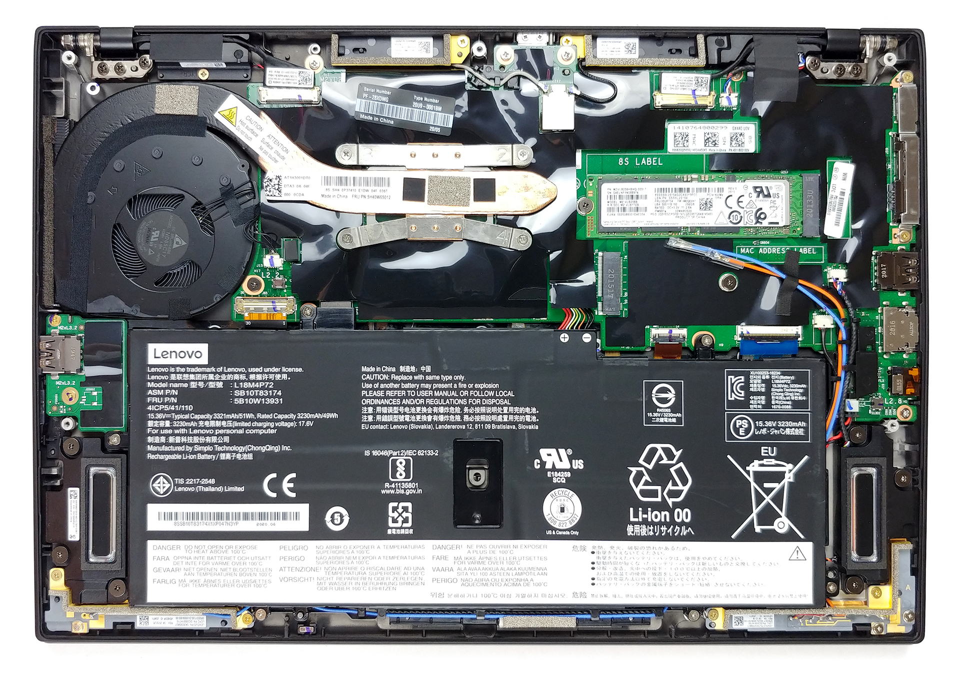 Inside ThinkPad X1 Carbon 8th Gen - disassembly upgrade options LaptopMedia.com