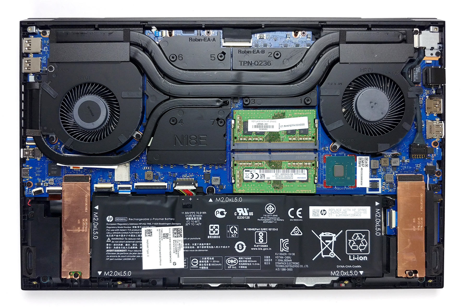 Inside HP Omen 15 2020 15 ek0000 Disassembly And Upgrade Options 