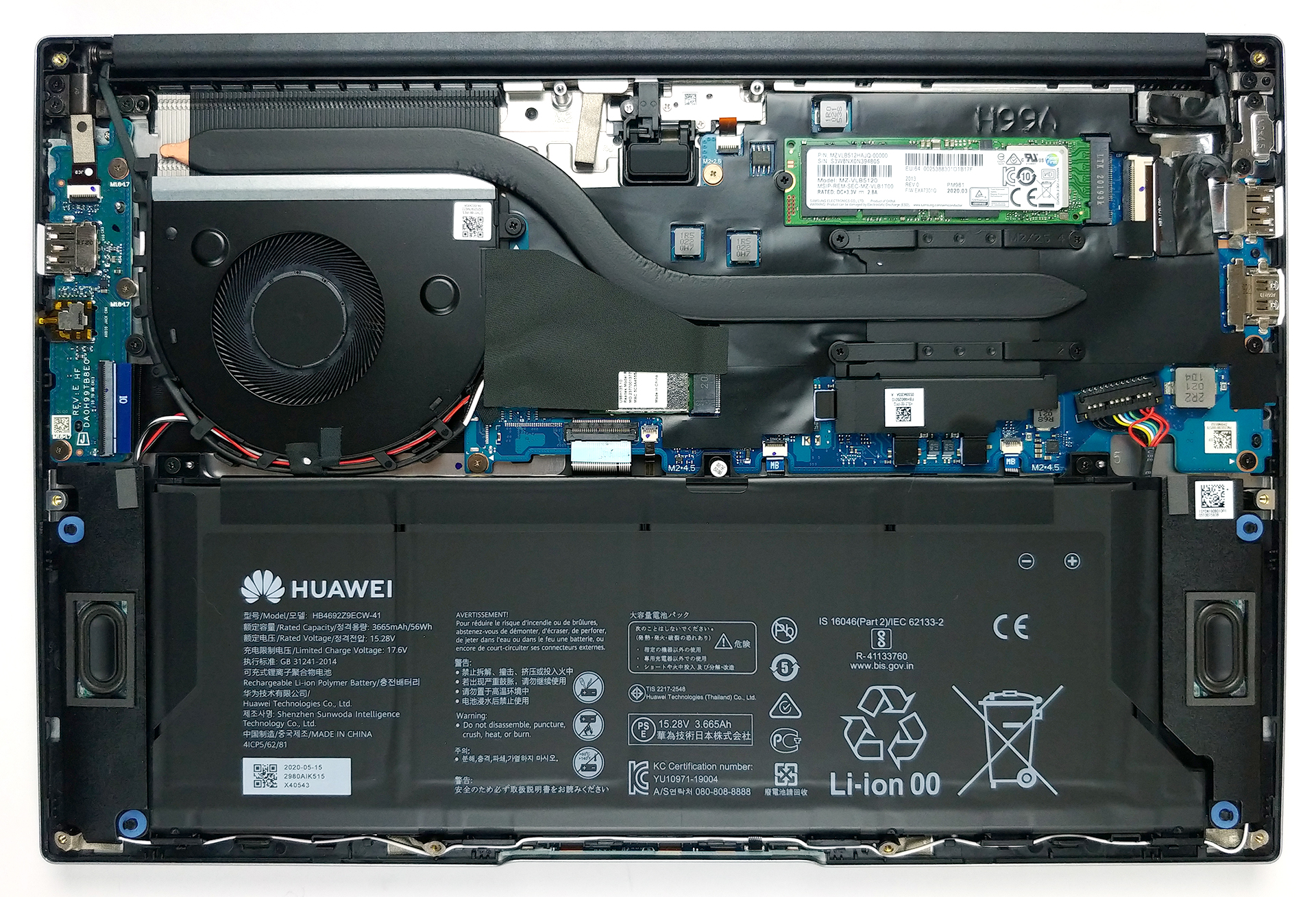 hage Kemiker bibliotekar Inside Huawei MateBook D 14 (2020) - disassembly and upgrade options |  LaptopMedia.com