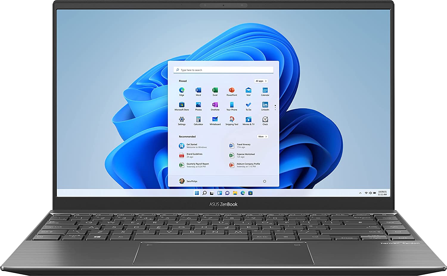 ASUS ZenBook 14 UM425 - Ryzen 5 5500U · RX Vega 7 15W · 14.0”, Full HD (1920 x 1080), IPS · 512GB SSD · 8GB LPDDR4x, 4266 MHz · Windows 10 Pro | LaptopMedia.com