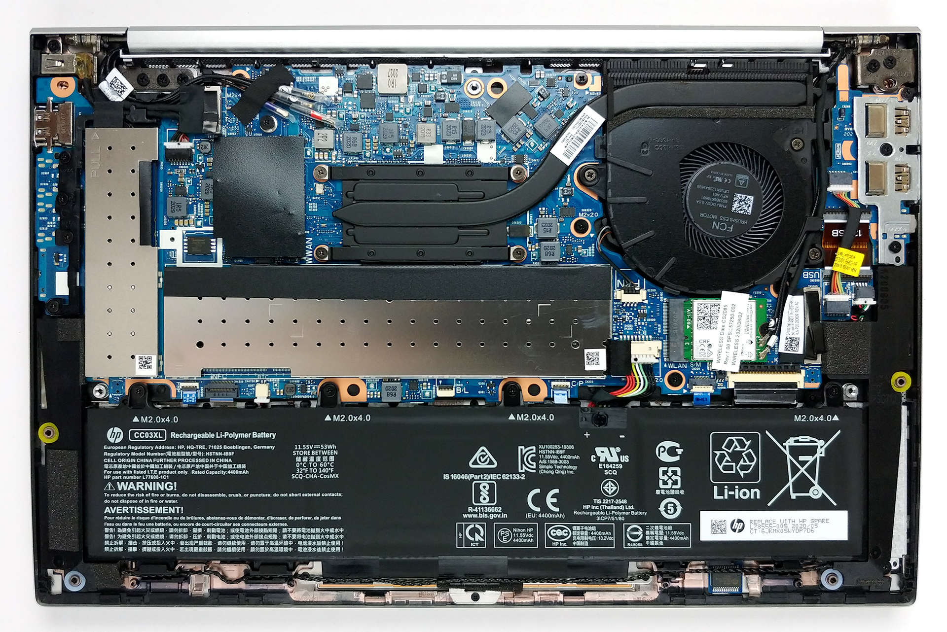 Inside HP EliteBook 830 G7 - disassembly and upgrade options