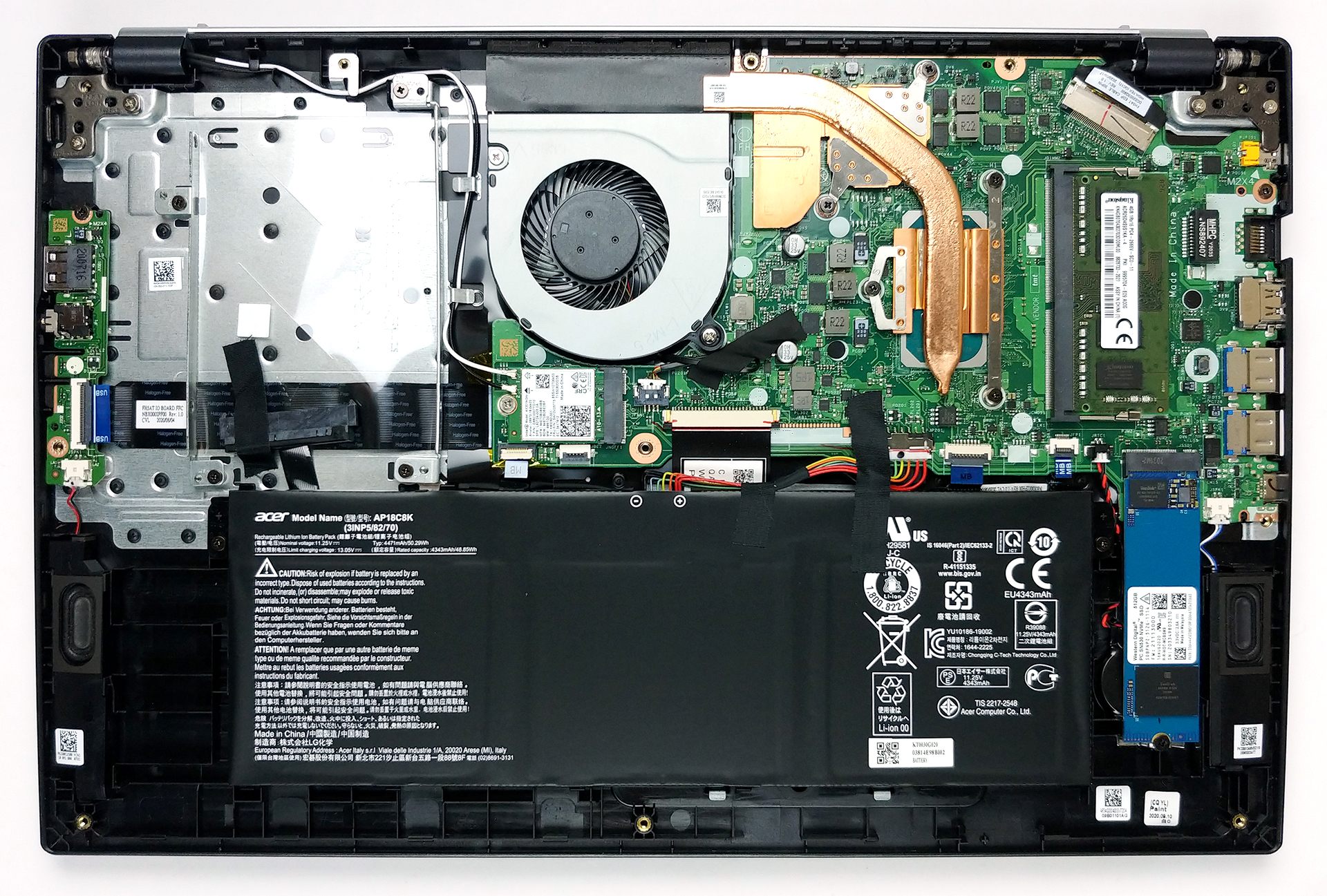 Descripción testimonio escalar Inside Acer Aspire 5 (A515-56G) - disassembly and upgrade options |  LaptopMedia.com