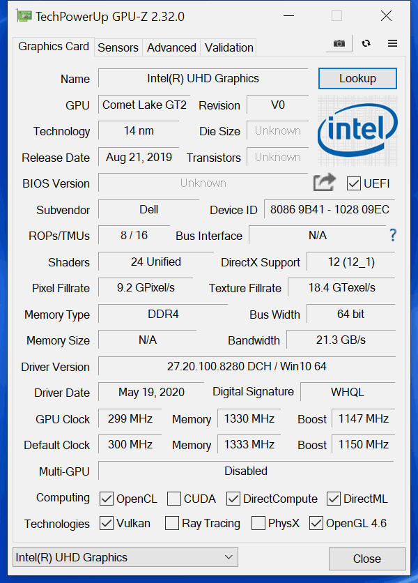 Intel Core i5-10210U \ UHD Graphics 620 \ 23 GAMES TESTED IN 10