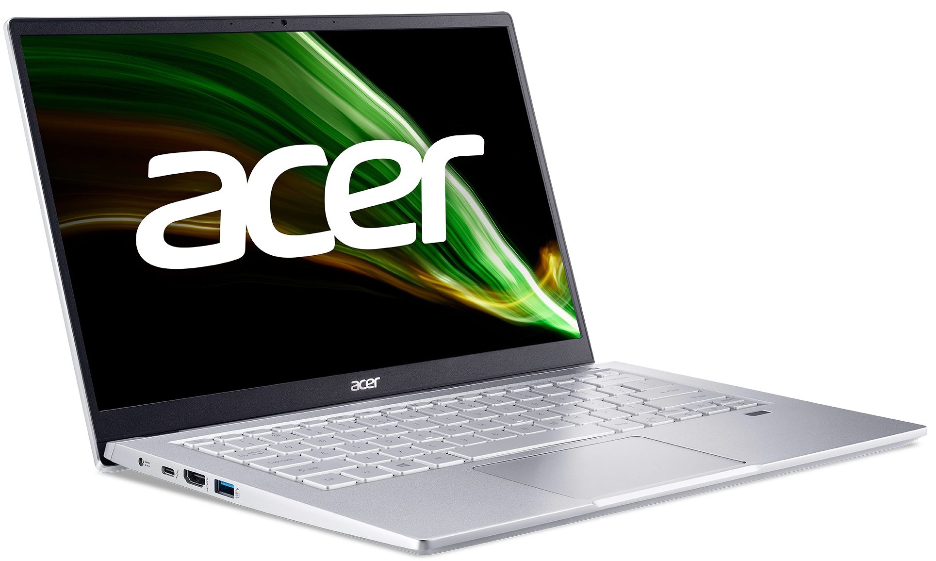 Acer Swift 3 - i7-1165G7 · Xe Graphics G7 · 14.0”, Full HD (1920 x 1080),  IPS · 512GB SSD · 8GB LPDDR4x · Windows 10 Home