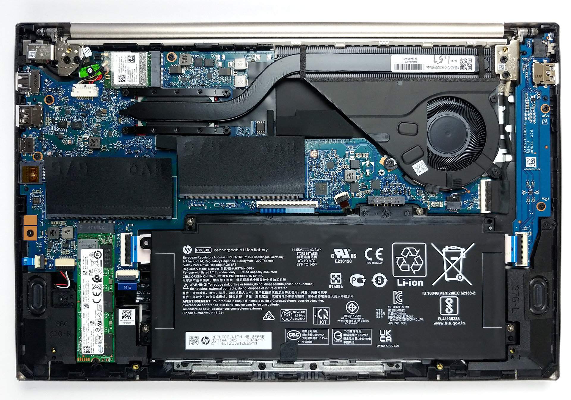 Removing & replacing parts for HP 14-dq0000 Laptop PC