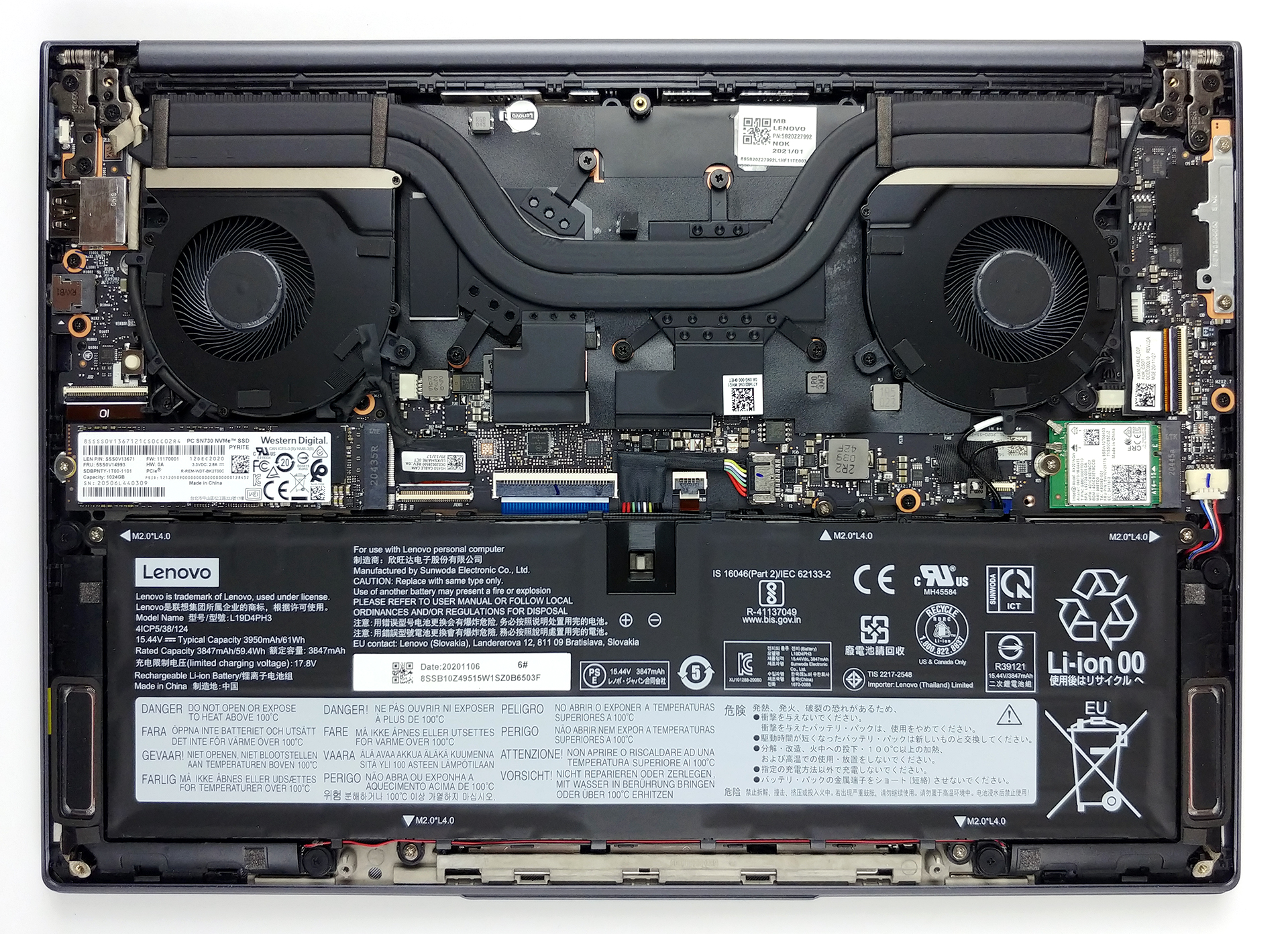 Inside Lenovo Yoga Slim 7i Pro (14) - disassembly and upgrade options |  