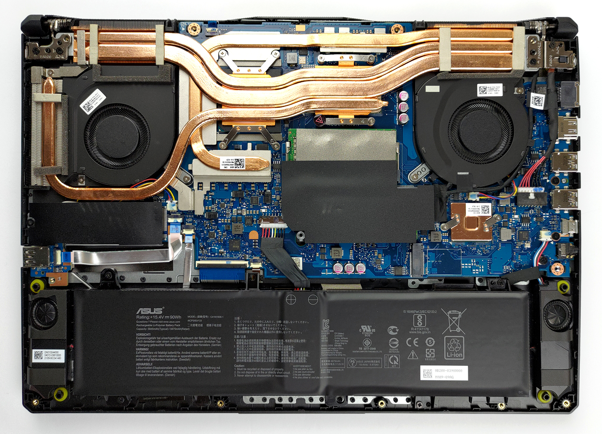 Vhbw Batteria 5600mAh Compatibile Con ASUS TUF Gaming F15 FX506LU, FX506, C41N1906, 0B200-03590000