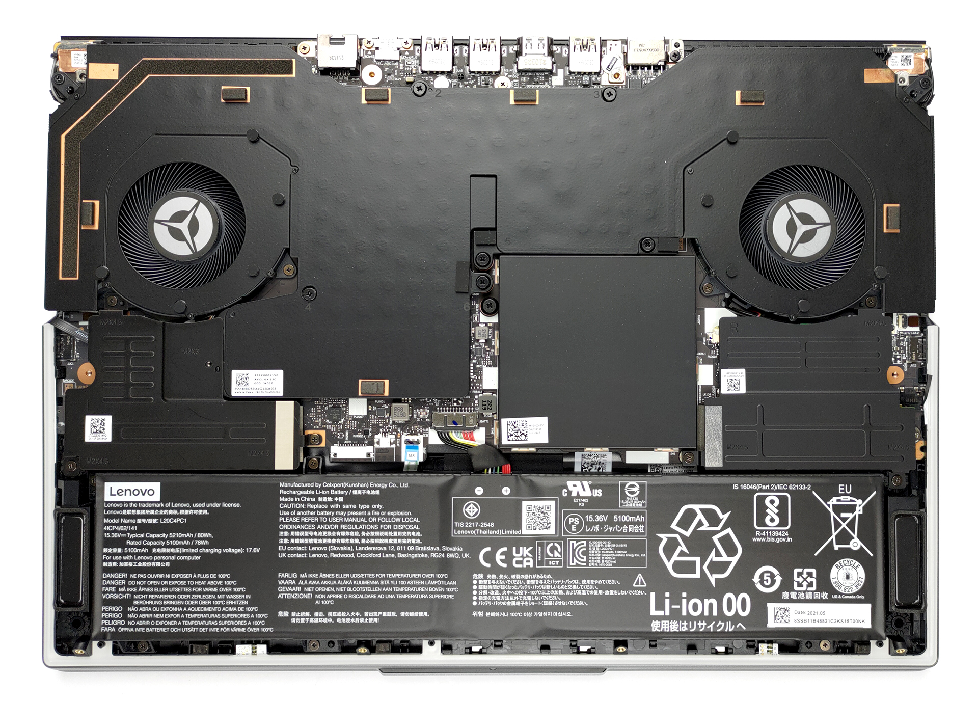 Inside Lenovo Legion 7 (15) - disassembly and upgrade options