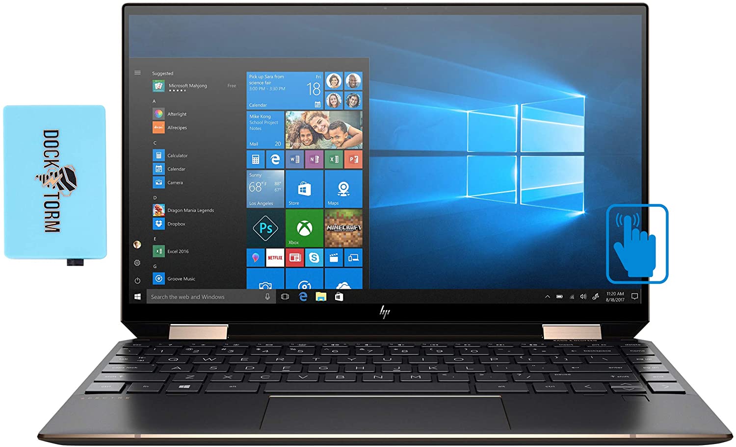 HP Spectre x360 13 - i7-1065G7 · Iris Plus Graphics G7 · 13.3”, 4K