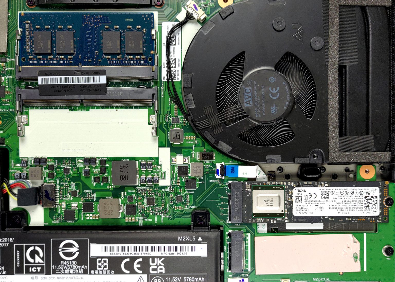 P15 Exploded View 联想ThinkPad P15v第二代的内部结构--拆解和升级方案 | LaptopMedia 中国