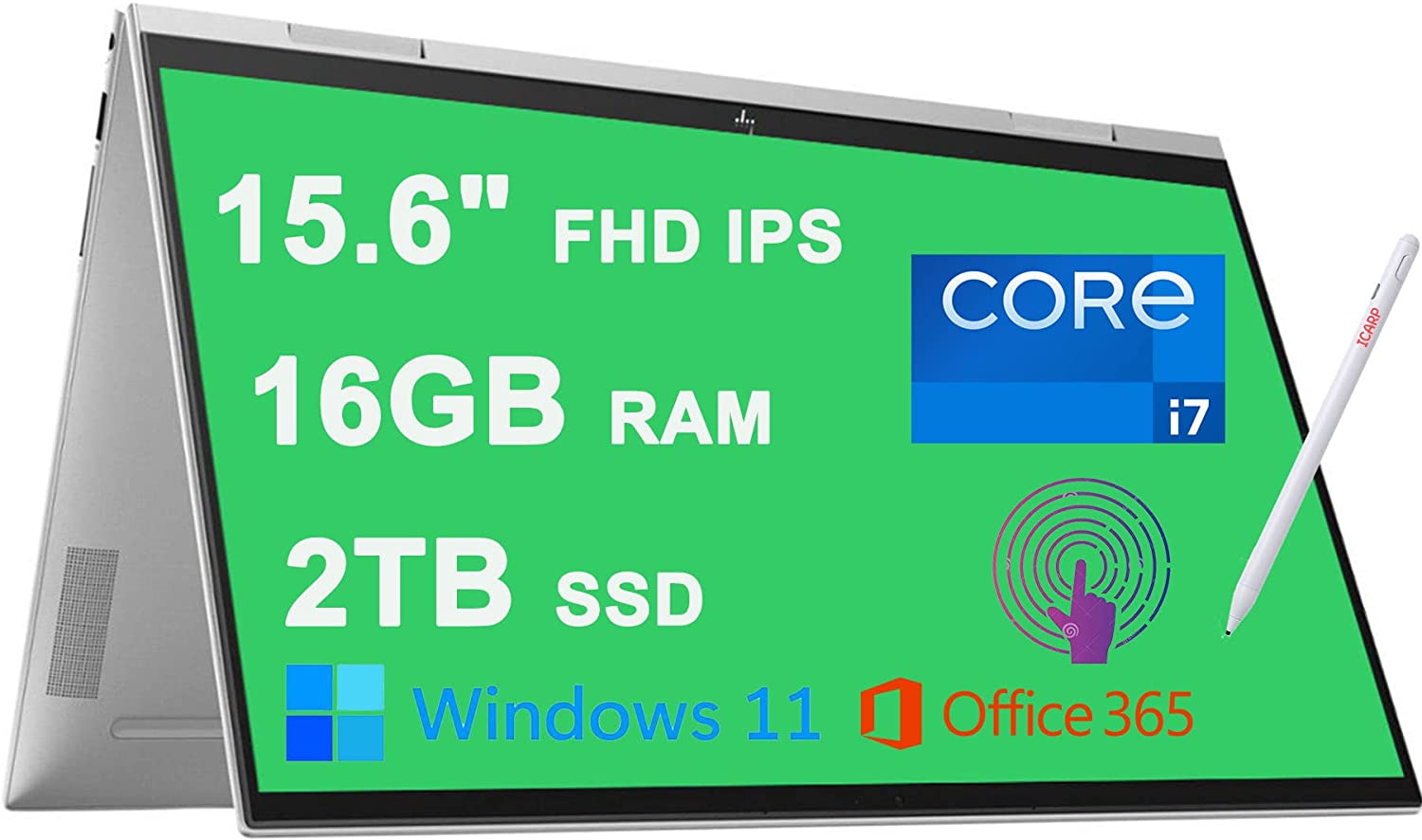 HP ENVY x360 15 i71195G7 · Xe Graphics G7 · 15.6”, Full HD (1920 x