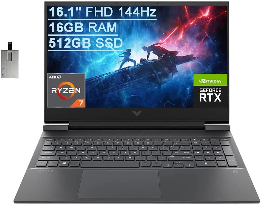 エイチピー HP Victus 16z Gaming ＆ Entertainment Laptop (AMD Ryzen 5600H  6-Core, 16GB RAM, 2x1TB PCIe SSD (2TB), RTX 3050 Ti, 16.1