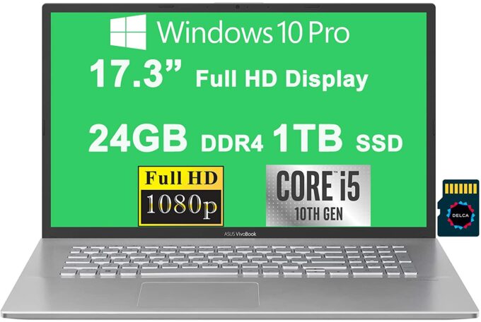 ASUS VivoBook 17 - i5-1035G1 · UHD Graphics G1 · 17.3”, Full HD