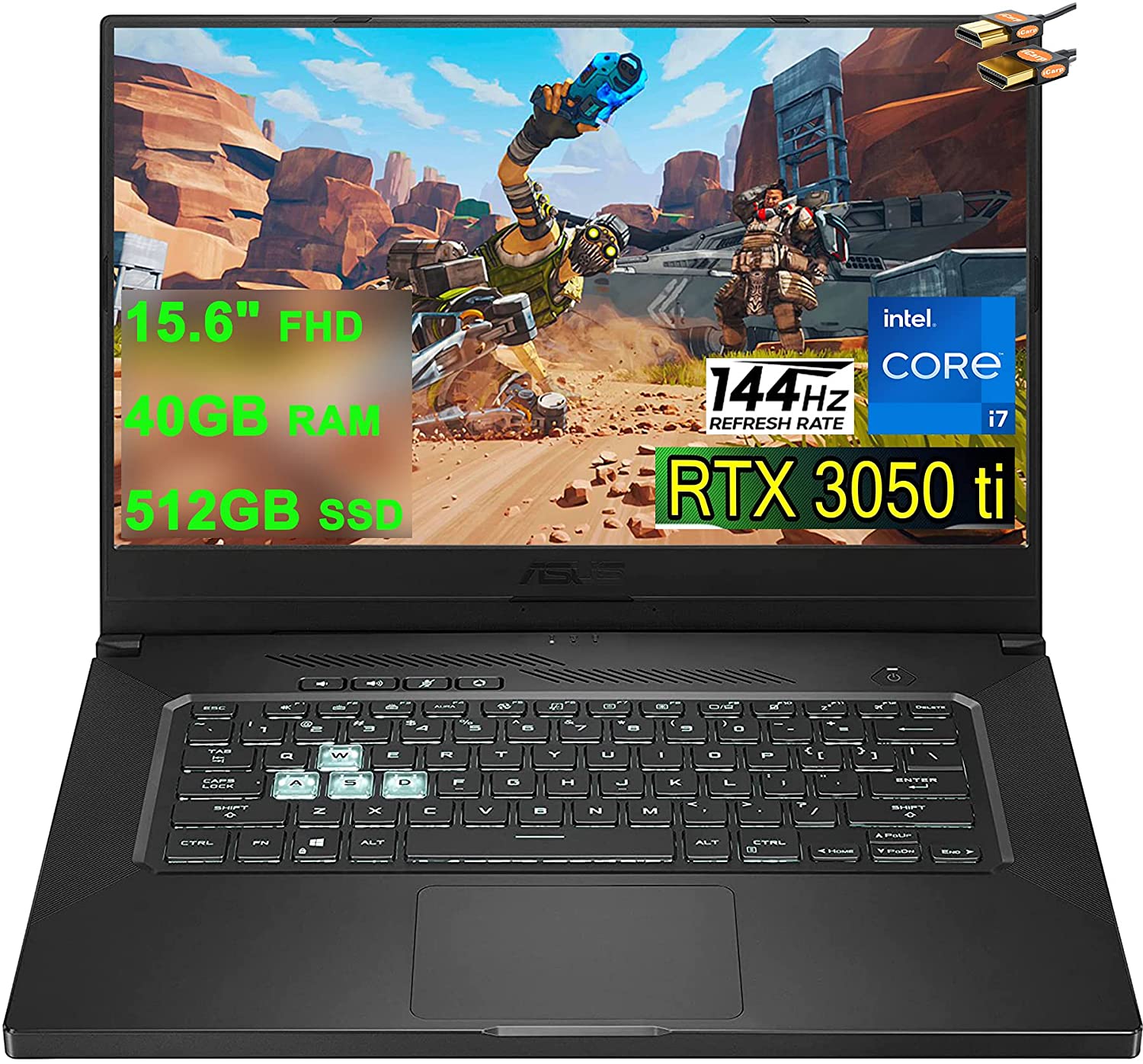 ASUS TUF Dash F15 - i7-11370H · RTX 3050 Ti 75W · 15.6”, Full HD