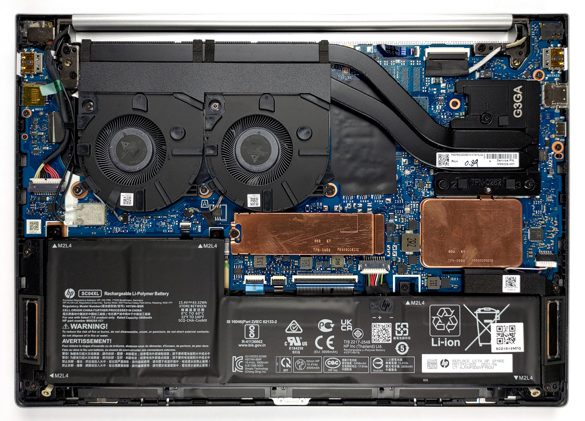 Inside HP Envy 14 (14-eb1000) disassembly and upgrade options | LaptopMedia.com