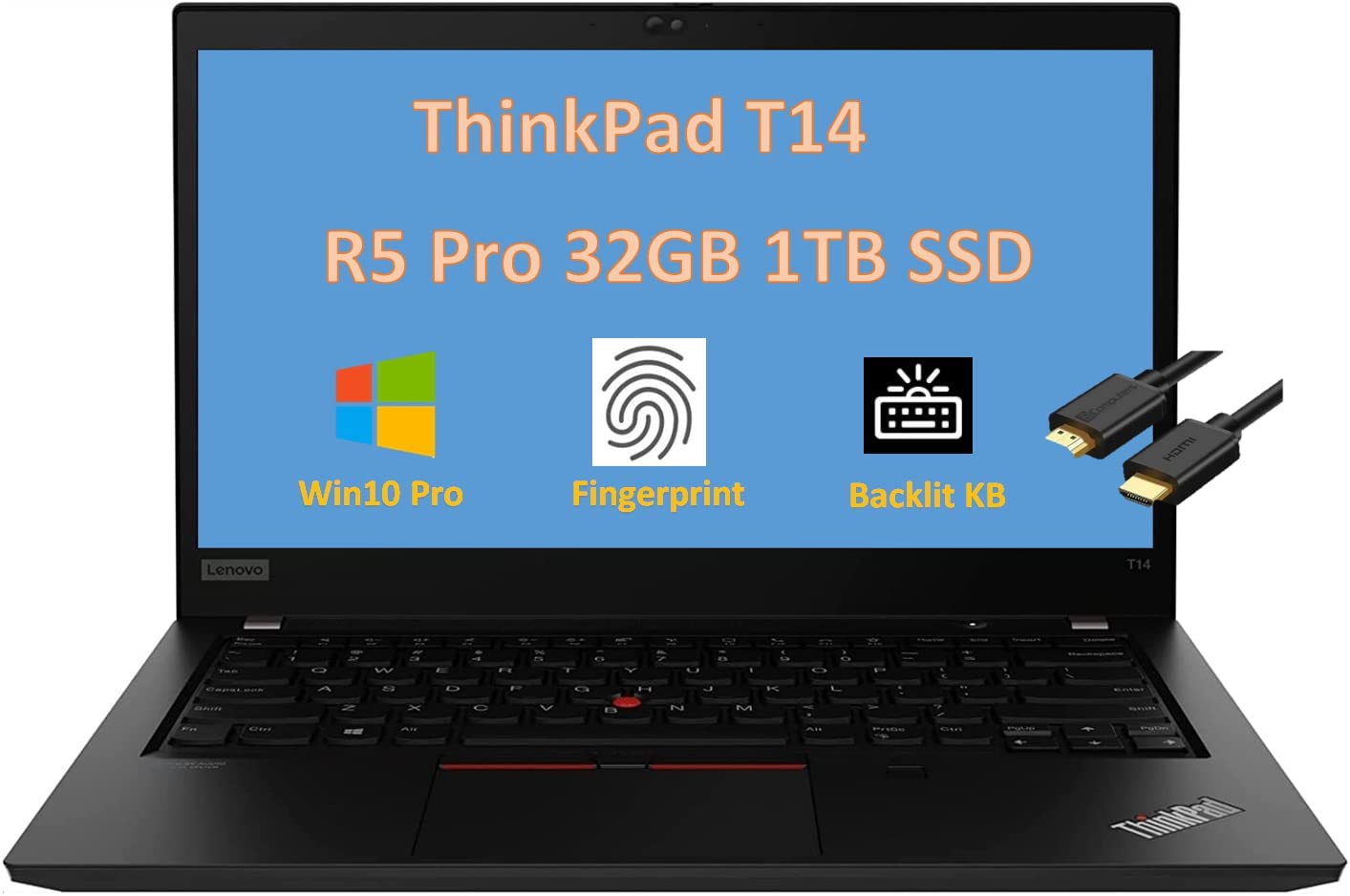Lenovo ThinkPad T14 Gen 4650U · Radeon RX Vega · 14.0”, Full HD (1920  x 1080), IPS · 1TB SSD · 32GB DDR4, 3200 MHz · Windows 10 Pro · IST  Computers HDMI Cable