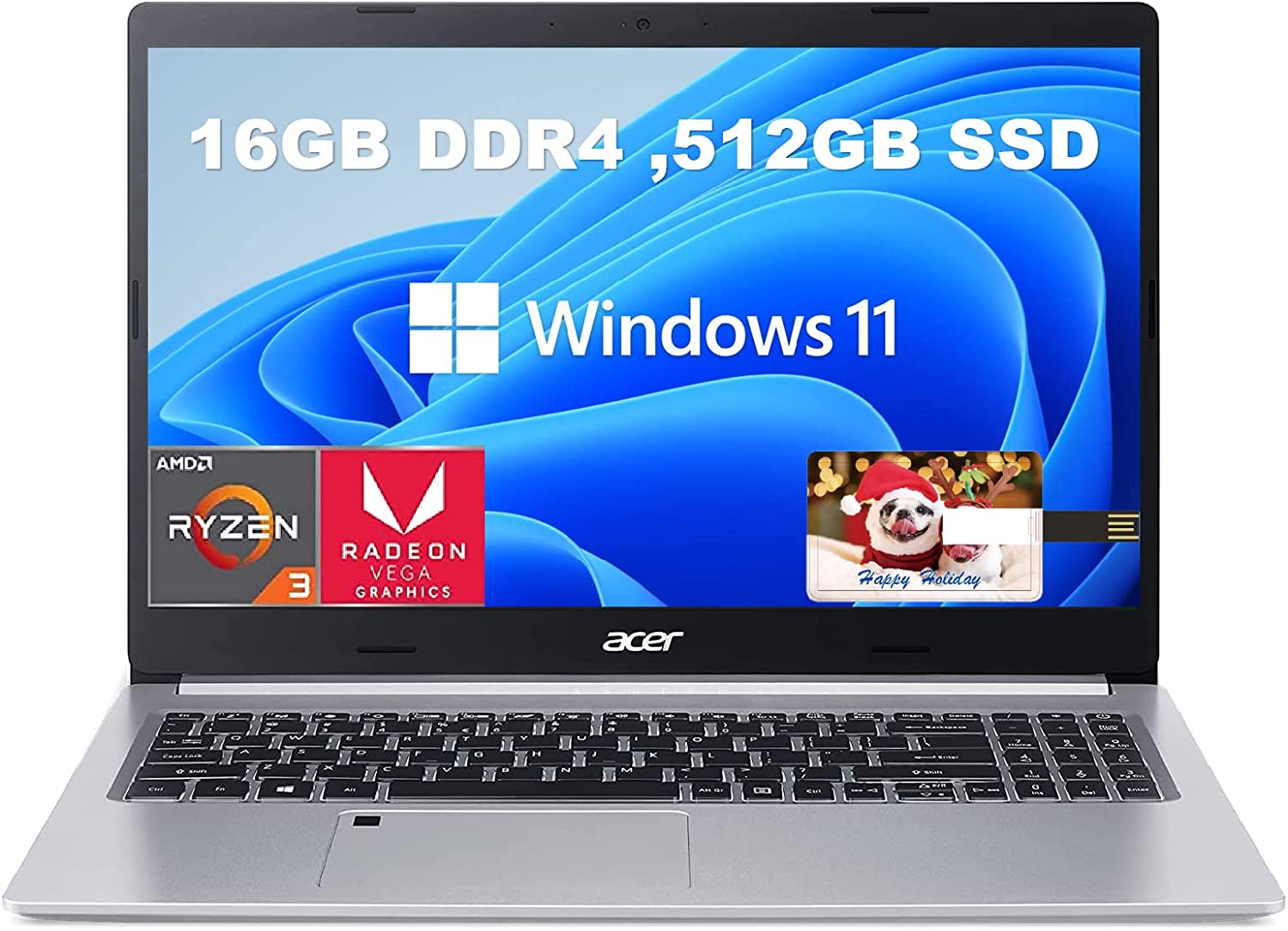 Acer Aspire 5 Ryzen 3 3200U · Radeon RX Vega 3 · 15.6”, Full HD (1920