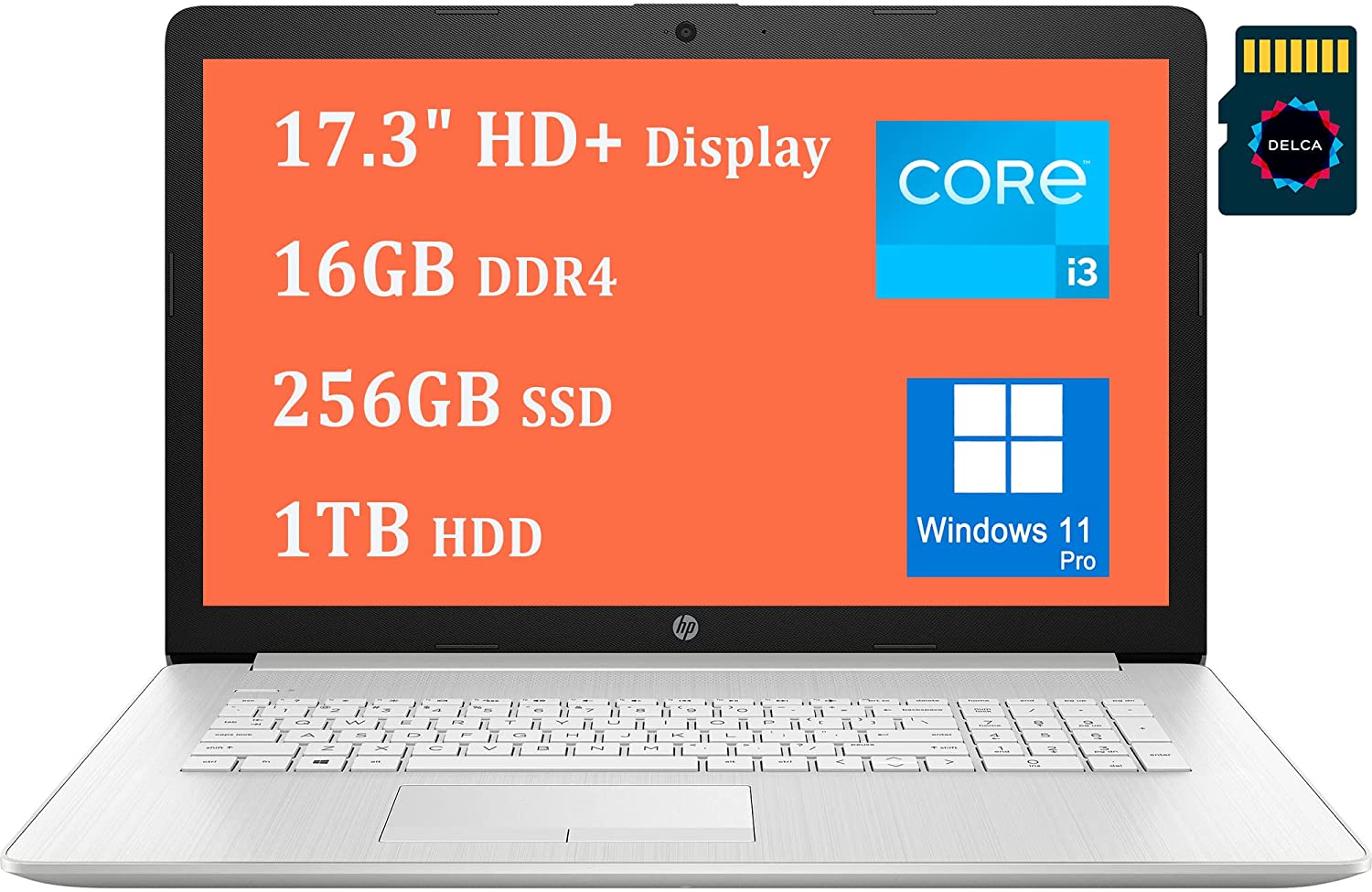 HP 17 i31115G4 · UHD Graphics Xe G4 · 17.3”, HD+ (1600 x 900), TN