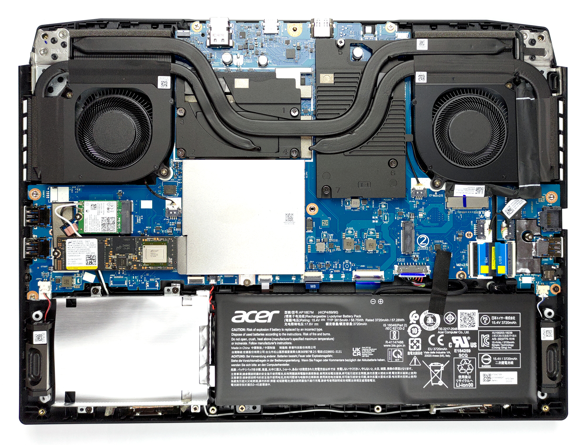 Between Round clone Inside Acer Nitro 5 (AN515-58) - disassembly and upgrade options |  LaptopMedia.com