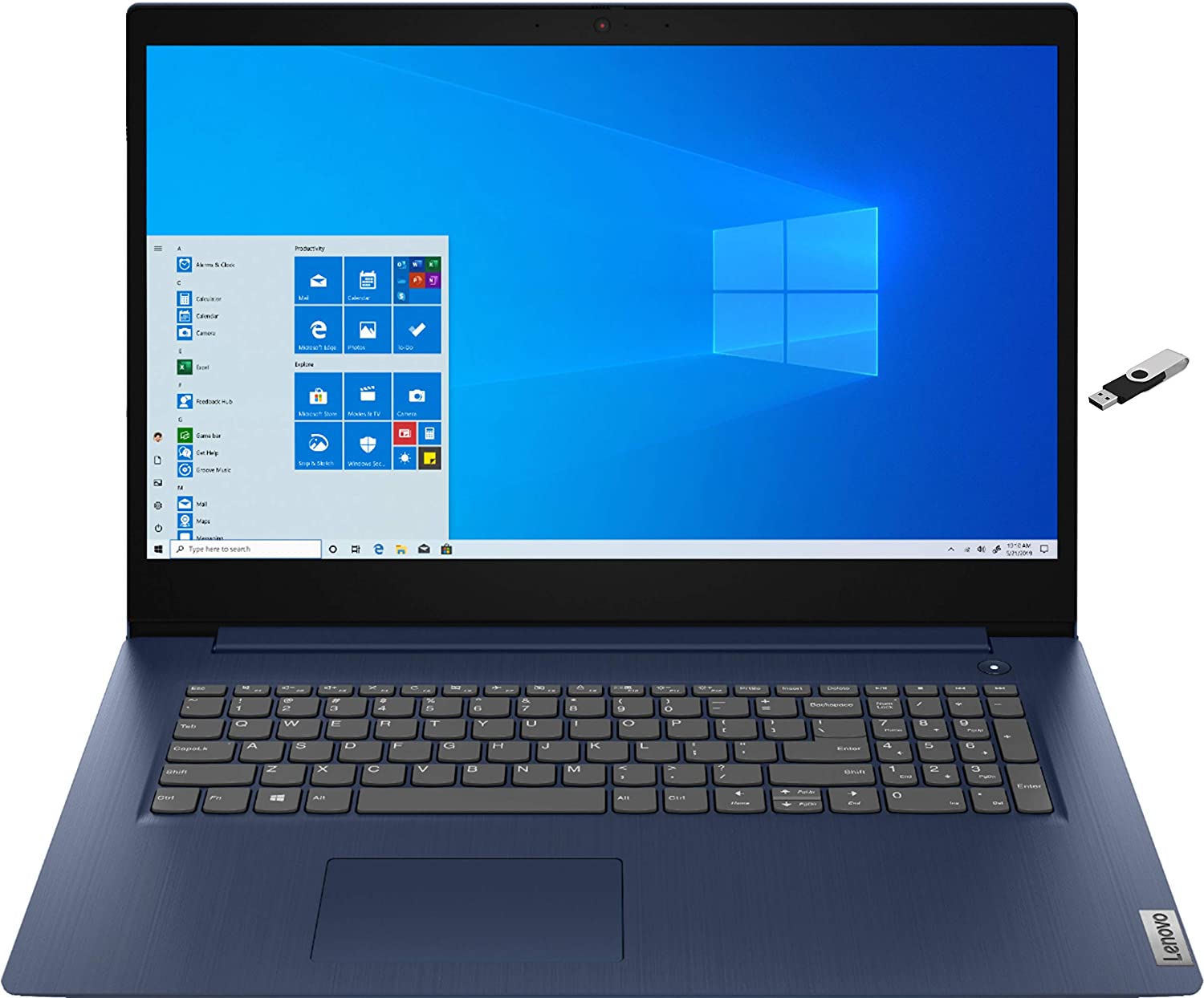 Lenovo IdeaPad 3 17 - i5-1035G1 · UHD Graphics G1 · 17.3”, HD+ (1600 x