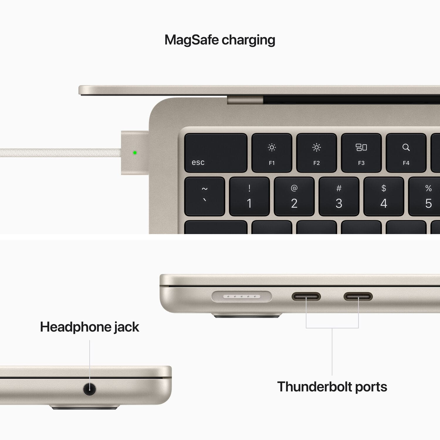 Apple MacBook Air M2 15 pouces (2023) Lumière stellaire 16 Go/512 Go  (MQKV3FN/A-16GB-70W) - MacBook - Garantie 3 ans LDLC