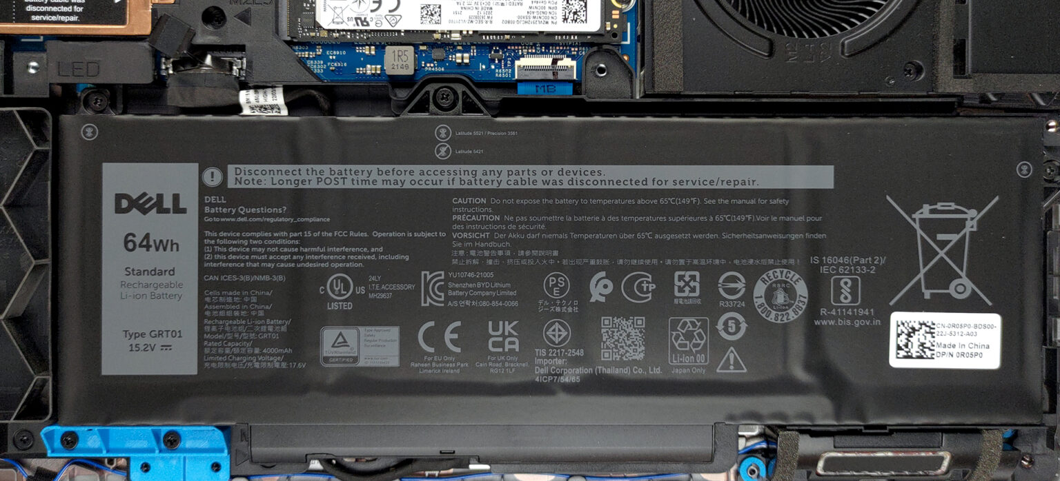 Innenleben des Dell Latitude 15 5531 Demontage und