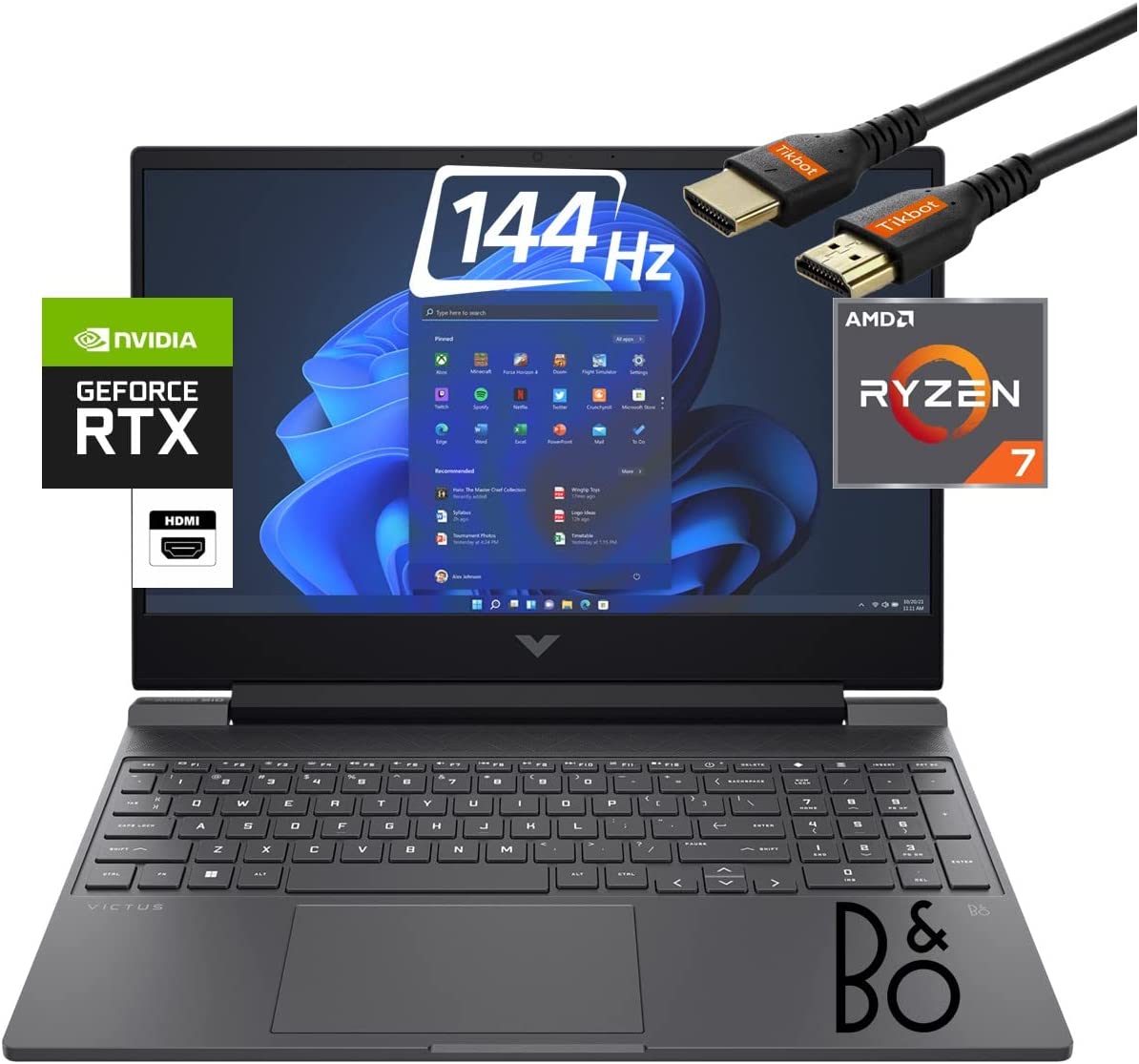 HP Victus 15 - Ryzen 5 5800H · RTX 3050 Ti 75W · 15.6”, Full HD