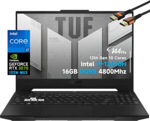 ASUS TUF Dash F15 - i7-12650H · RTX 3070 105W · 15.6”, Full HD