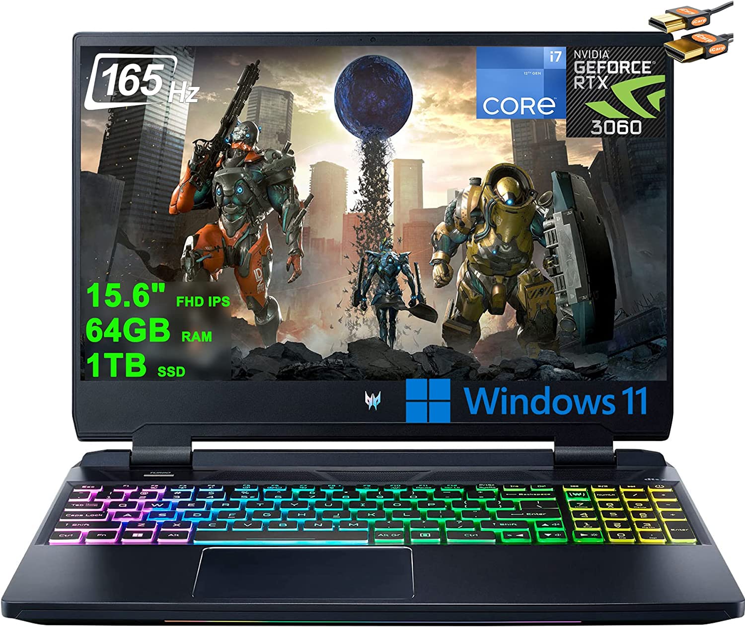 Acer Predator Helios 300 - i7-12700H · RTX 3060 Laptop · 15.6