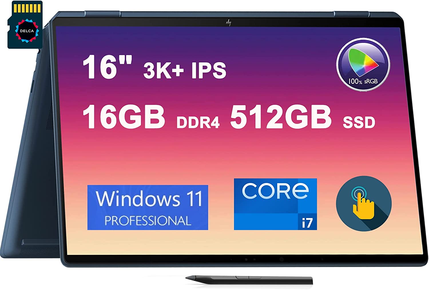 HP Spectre x360 16 i712700H · Xe Graphics G7 · 16.0”, 3K (3072 x