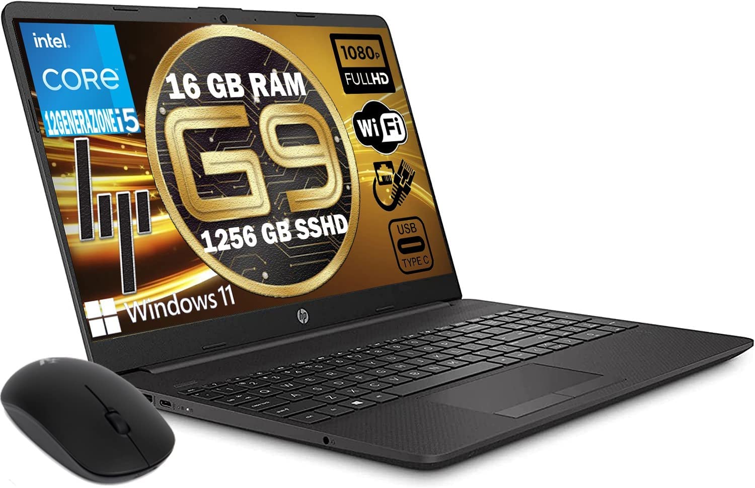 HP 250 G9 - i5-1235U · Xe Graphics G7 80 EU · 15.6”, Full HD (1920