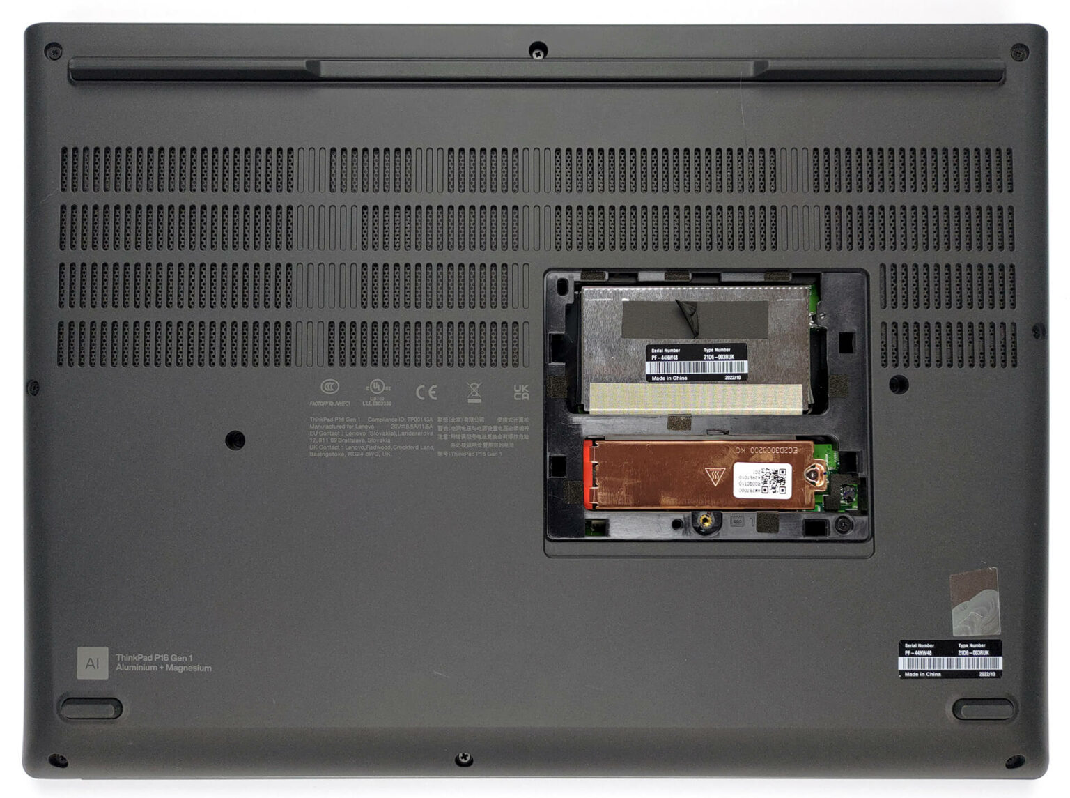 How to open Lenovo ThinkPad P16 Gen 1 disassembly and upgrade options