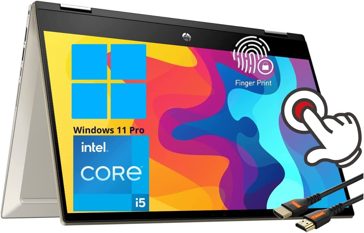 View of HP Pavilion x360 14 - i5-1135G7 · Xe Graphics G7 80 EU · 14.0”, Full HD ...