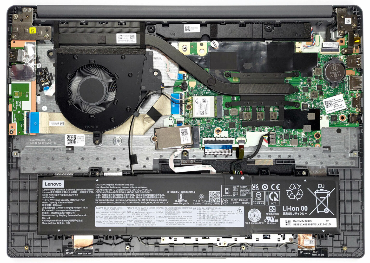 How to open the Lenovo IdeaPad Slim 3 (16″, 2023) disassembly and